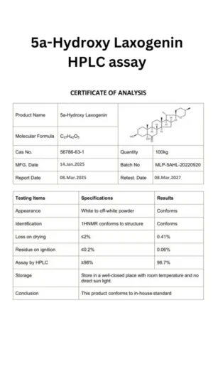 5a-Hydroxy Laxogenin HPLC Assay