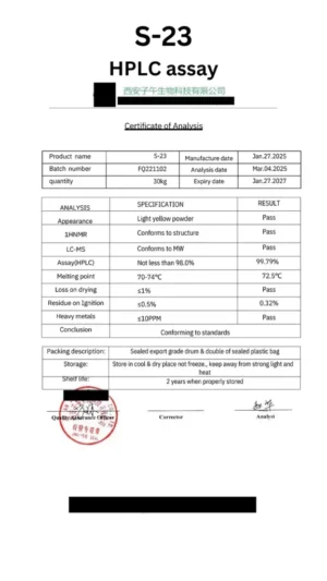 S-23HPLCAssay S-23HPLCAssay