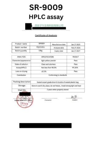SR-9009HPLCAssay SR-9009HPLCAssay